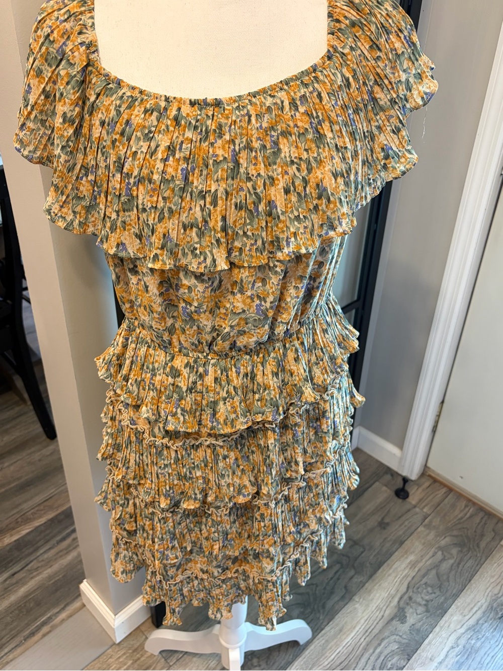 Beautiful Boutique brand She + Sky Floral Ruffle Tiered Dress